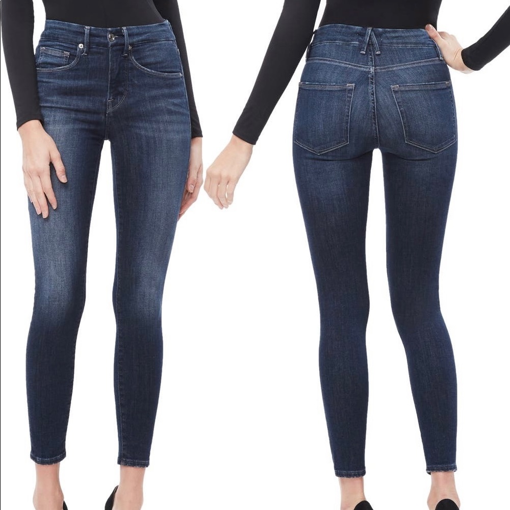 Good American Good Legs Crop Skinny Jean Size 28